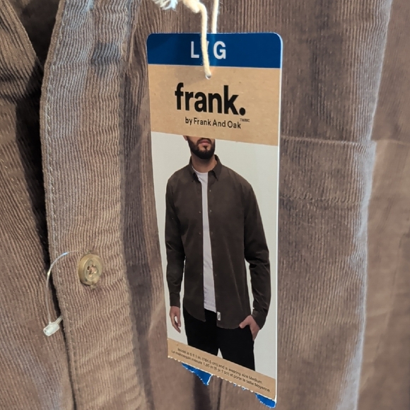 Frank & Oak Men's Casual Button Down Shirt - Dark Green - Picture 2 of 7